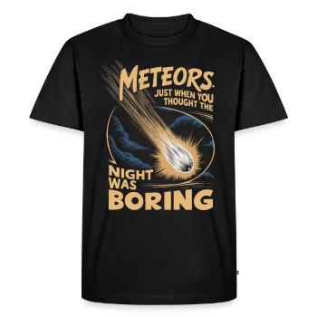 Amateur d’observation des étoiles et de pluie de météores - T-shirt Premium bio Homme - noir - Devant - Nico (187cm)