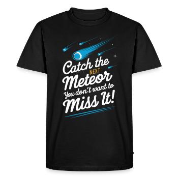 Stargazing And Meteor Shower Enthusiast - Men's Premium Organic T-Shirt - black - Front - Nico (187cm)