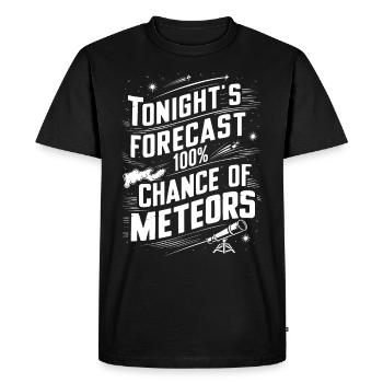 Amateur d’observation des étoiles et de pluie de météores - T-shirt Premium bio Homme - noir - Devant - Nico (187cm)