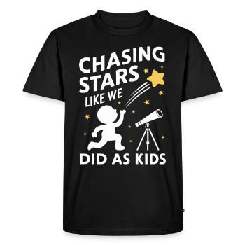 Stargazing And Meteor Shower Enthusiast - Men's Premium Organic T-Shirt - black - Front - Nico (187cm)
