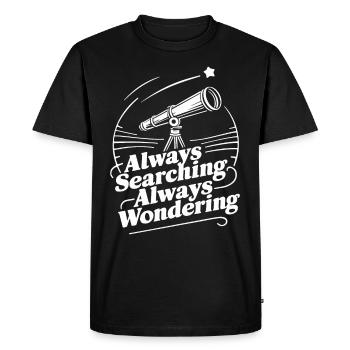 Stargazing And Meteor Shower Enthusiast - Men's Premium Organic T-Shirt - black - Front - Nico (187cm)
