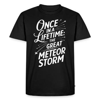 Stargazing And Meteor Shower Enthusiast - Men's Premium Organic T-Shirt - black - Front - Nico (187cm)
