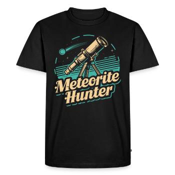 Stargazing And Meteor Shower Enthusiast - Men's Premium Organic T-Shirt - black - Front - Nico (187cm)