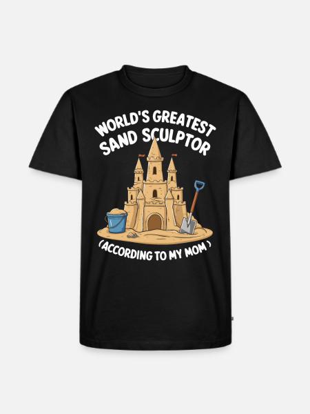 Kreative sandslotte Kunst på stranden | Skulpturer - Herre Premium økologisk T-shirt - sort