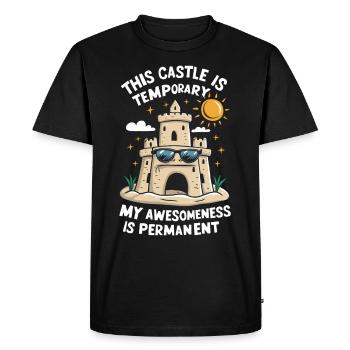 Art créatif des châteaux de sable sur la plage | Sculptures - T-shirt Premium bio Homme - noir - Devant - Nico (187cm)