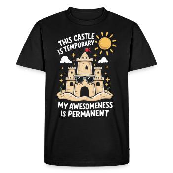 Art créatif des châteaux de sable sur la plage | Sculptures - T-shirt Premium bio Homme - noir - Devant - Nico (187cm)