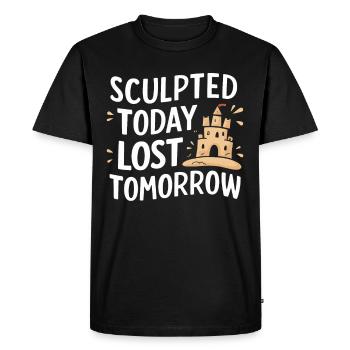 Sculpteurs de sable professionnels sur la plage du - T-shirt Premium bio Homme - noir - Devant - Nico (187cm)