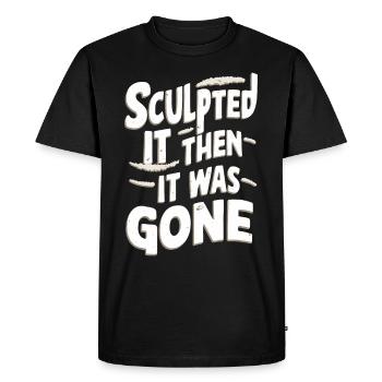 Sculpteurs de sable professionnels sur la plage du - T-shirt Premium bio Homme - noir - Devant - Nico (187cm)