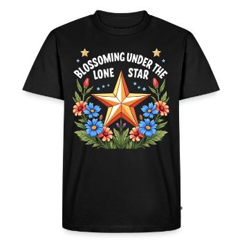 Texas Wildflowers Season Fields Flowers Texas - Men's Premium Organic T-Shirt - black - Front - Nico (187cm)