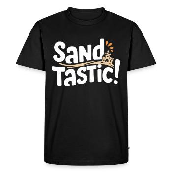 Sculpteurs de sable professionnels sur la plage du - T-shirt Premium bio Homme - noir - Devant - Nico (187cm)