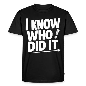 Murder Mystery Dinner Outfit, Party, Crime Scene - Men's Premium Organic T-Shirt - black - Front - Nico (187cm)