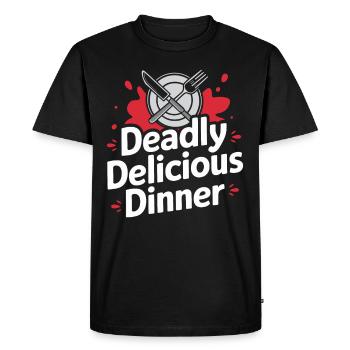 Murder Mystery Dinner Outfit, Party, Crime Scene - Men's Premium Organic T-Shirt - black - Front - Nico (187cm)