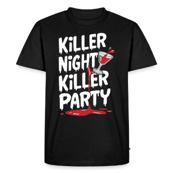 Murder Mystery Dinner Outfit, Party, Crime Scene - Men's Premium Organic T-Shirt - black - Front - Nico (187cm)