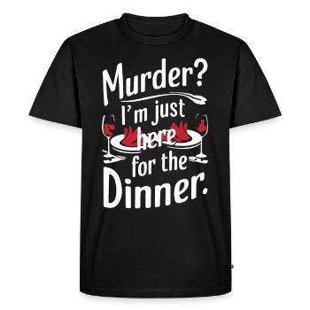 Murder Mystery Dinner Outfit, Party, Crime Scene - Men's Premium Organic T-Shirt - black - Front - Nico (187cm)