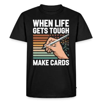 Cardmaker Scrapbooking Kits de fabrication de cartes pour - T-shirt Premium bio Homme - noir - Devant - Nico (187cm)