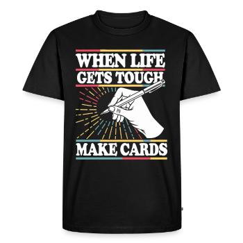 Cardmaker Scrapbooking Kits de fabrication de cartes pour - T-shirt Premium bio Homme - noir - Devant - Nico (187cm)