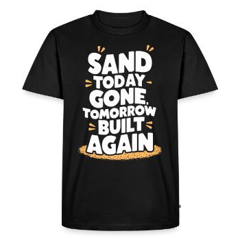 Sculpteurs de sable professionnels sur la plage du - T-shirt Premium bio Homme - noir - Devant - Nico (187cm)