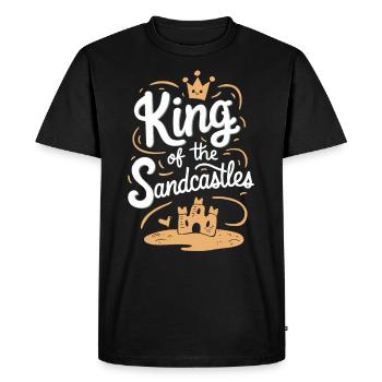 Sculpteurs de sable professionnels sur la plage du - T-shirt Premium bio Homme - noir - Devant - Nico (187cm)