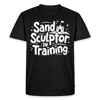 Sculpteurs de sable professionnels sur la plage du - T-shirt Premium bio Homme - noir - Devant - Nico (187cm)