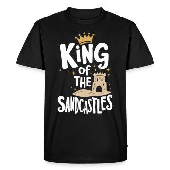 Sculpteurs de sable professionnels sur la plage du - T-shirt Premium bio Homme - noir - Devant - Nico (187cm)