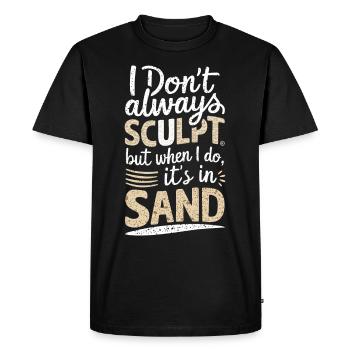 Sculpteurs de sable professionnels sur la plage du - T-shirt Premium bio Homme - noir - Devant - Nico (187cm)