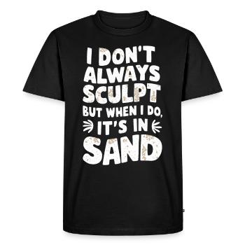 Sculpteurs de sable professionnels sur la plage du - T-shirt Premium bio Homme - noir - Devant - Nico (187cm)