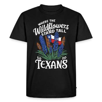 Texas Wildflowers Season Fields Flowers Texas - Men's Premium Organic T-Shirt - black - Front - Nico (187cm)