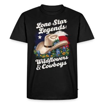 Texas Wildflowers Season Fields Flowers Texas - Men's Premium Organic T-Shirt - black - Front - Nico (187cm)