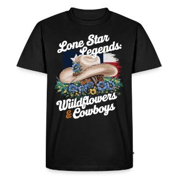 Texas Wildflowers Season Fields Flowers Texas - Men's Premium Organic T-Shirt - black - Front - Nico (187cm)
