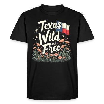 Texas Wildflowers Season Fields Flowers Texas - Men's Premium Organic T-Shirt - black - Front - Nico (187cm)