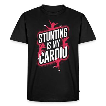 Entraînement d’équipe de pom-pom girls et de cascadeurs pour Spirit - T-shirt Premium bio Homme - noir - Devant - Nico (187cm)