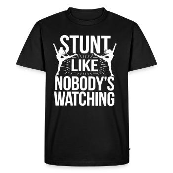 Entraînement d’équipe de pom-pom girls et de cascadeurs pour Spirit - T-shirt Premium bio Homme - noir - Devant - Nico (187cm)