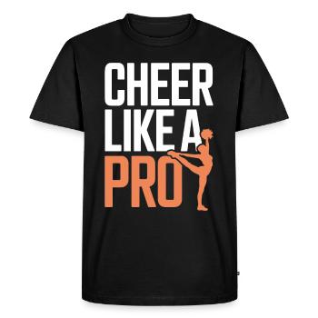 Entraînement d’équipe de pom-pom girls et de cascadeurs pour Spirit - T-shirt Premium bio Homme - noir - Devant - Nico (187cm)