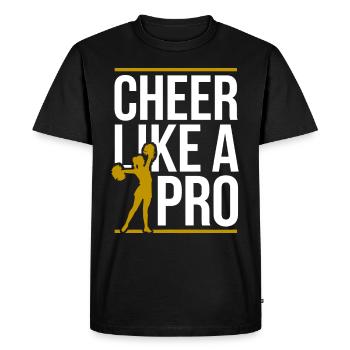 Entraînement d’équipe de pom-pom girls et de cascadeurs pour Spirit - T-shirt Premium bio Homme - noir - Devant - Nico (187cm)