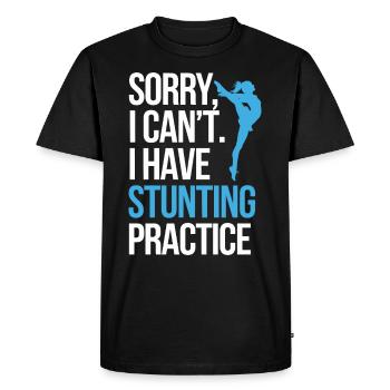 Entraînement d’équipe de pom-pom girls et de cascadeurs pour Spirit - T-shirt Premium bio Homme - noir - Devant - Nico (187cm)