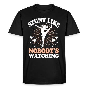 Entraînement d’équipe de pom-pom girls et de cascadeurs pour Spirit - T-shirt Premium bio Homme - noir - Devant - Nico (187cm)