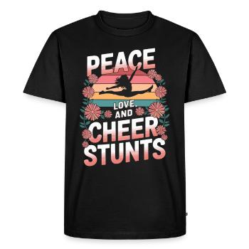 Entraînement d’équipe de pom-pom girls et de cascadeurs pour Spirit - T-shirt Premium bio Homme - noir - Devant - Nico (187cm)
