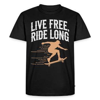 Skater Life: Downhill Longboarding and Street - Men's Premium Organic T-Shirt - black - Front - Nico (187cm)
