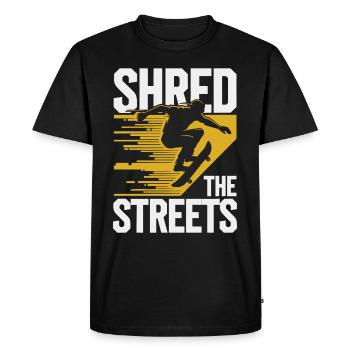 Skater Life: Downhill Longboarding and Street - Men's Premium Organic T-Shirt - black - Front - Nico (187cm)