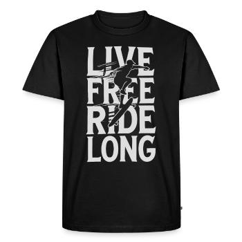 Skater Life: Downhill Longboarding and Street - Men's Premium Organic T-Shirt - black - Front - Nico (187cm)