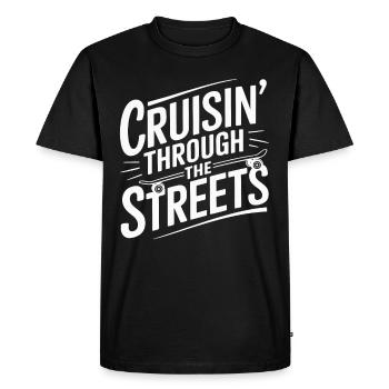 Skater Life: Downhill Longboarding and Street - Men's Premium Organic T-Shirt - black - Front - Nico (187cm)