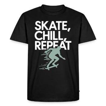 Skater Life: Downhill Longboarding and Street - Men's Premium Organic T-Shirt - black - Front - Nico (187cm)