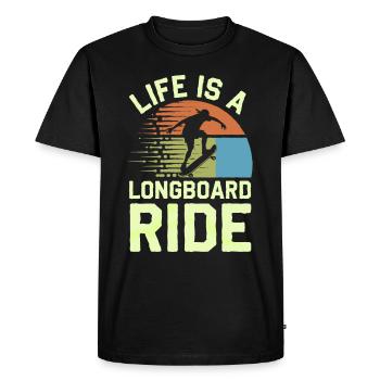 Skater Life: Downhill Longboarding and Street - Men's Premium Organic T-Shirt - black - Front - Nico (187cm)