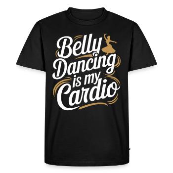Mouvements rythmiques en danse orientale : - T-shirt Premium bio Homme - noir - Devant - Nico (187cm)