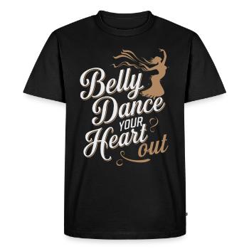 Mouvements rythmiques en danse orientale : - T-shirt Premium bio Homme - noir - Devant - Nico (187cm)