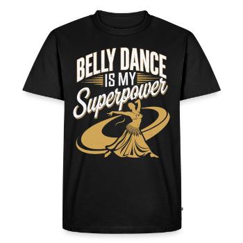 Mouvements rythmiques en danse orientale : - T-shirt Premium bio Homme - noir - Devant - Nico (187cm)