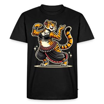 Rhythmische Bewegungen im Orientalischen Tanz: - Männer Premium Bio T-Shirt - Schwarz - Vorne - Nico (187cm)