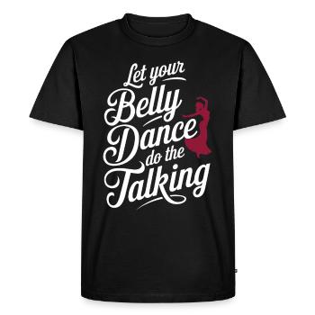 Mouvements rythmiques en danse orientale : - T-shirt Premium bio Homme - noir - Devant - Nico (187cm)
