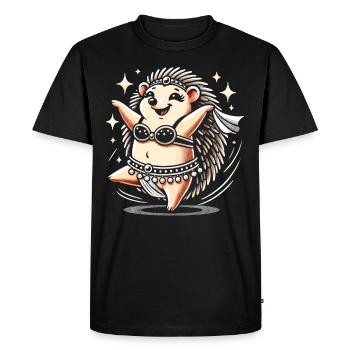 Mouvements rythmiques en danse orientale : - T-shirt Premium bio Homme - noir - Devant - Nico (187cm)