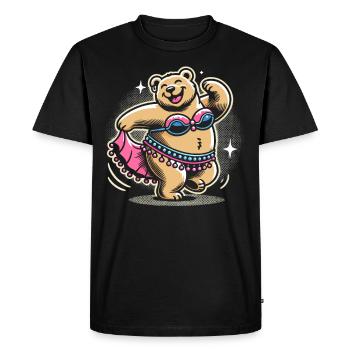 Mouvements rythmiques en danse orientale : - T-shirt Premium bio Homme - noir - Devant - Nico (187cm)